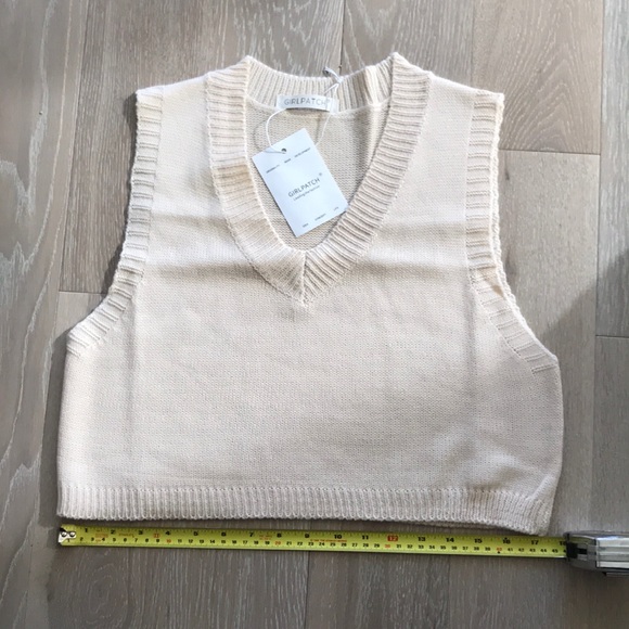 Cream Sweater Vest - Picture 6 of 11